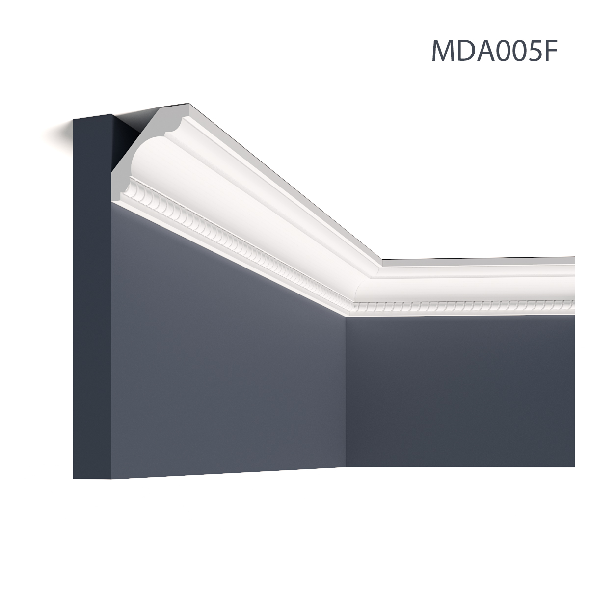Cornisa decorativa flexibila mda005f, 200 x 5.8 x 5.8 cm, mardom decor 